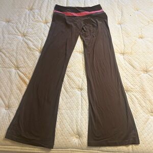 lululemon athletica Brown Groove Pants with Pink Waistband